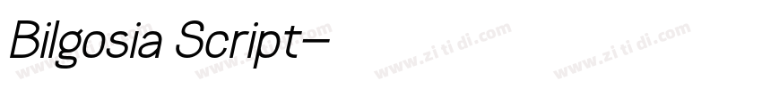 Bilgosia Script字体转换
